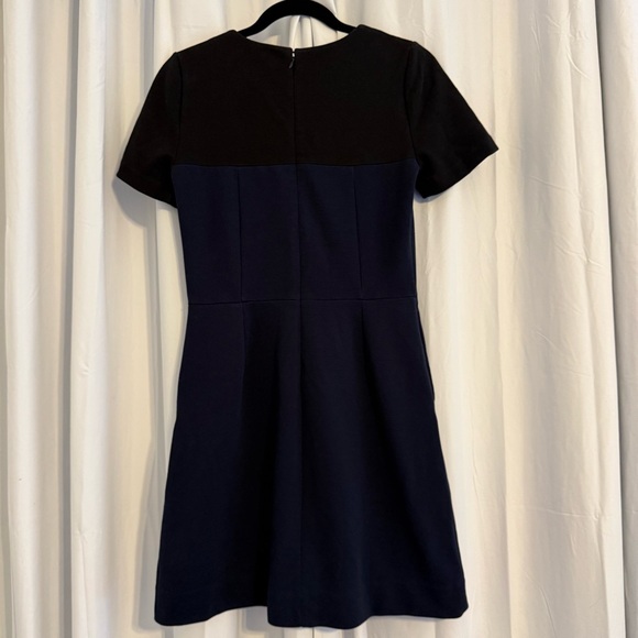 Madewell Navy Black Fit & Flare Dress Pockets Short Sleeve Women’s 4 - Picture 4 of 9